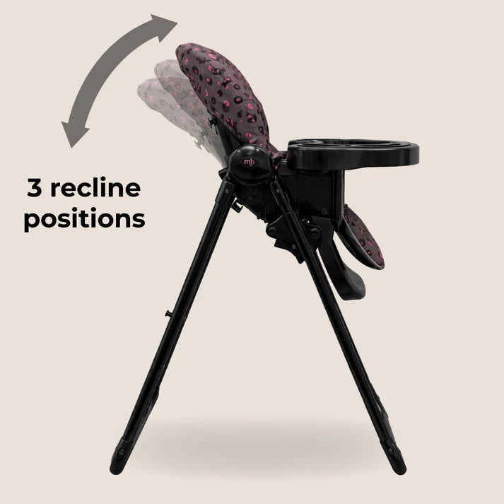 My Babiie MBHC8 Premium Highchair in Hot Pink Leopard