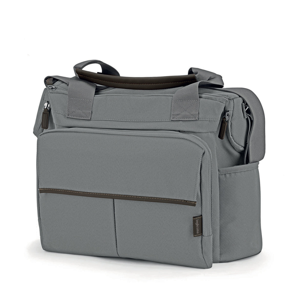 Inglesina Aptica Dual Changing Bag – Crystal Grey | Detachable Clutch & Changing Mat