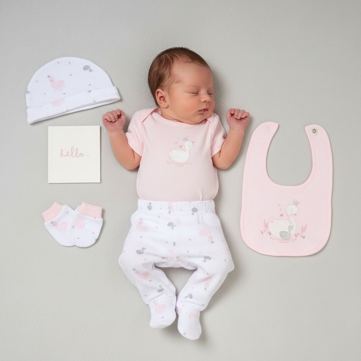 Baby Girls Rock a Bye Boutique Baby Memory Book 6 Piece Gift Set – Pink