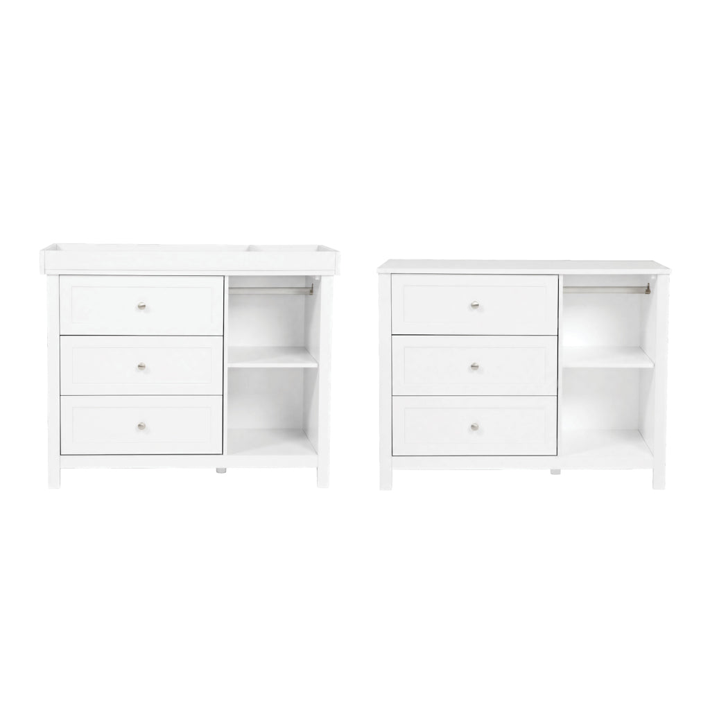 Bebe & Beyond Wanderer 2 Piece Nursery Furniture Set – White