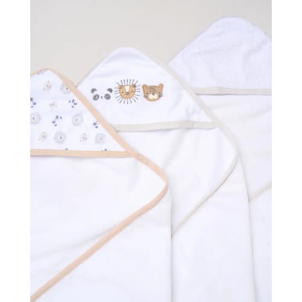 Baby Hooded Towel & Washcloth Bath Set – Roar Lion (6-Piece Gift Set)