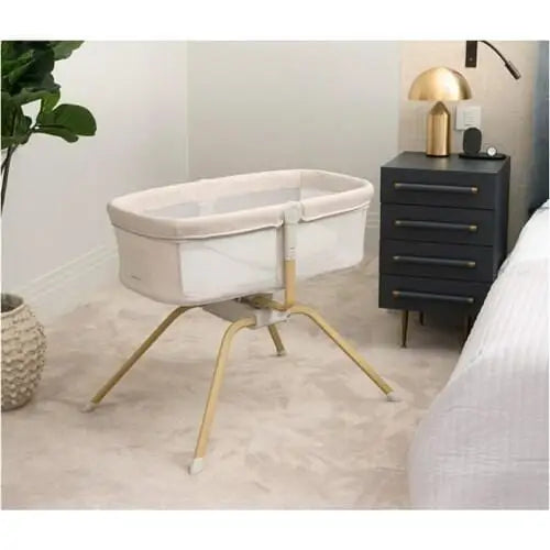 BabyMore Air Motion Gliding Crib - Cream Babymore