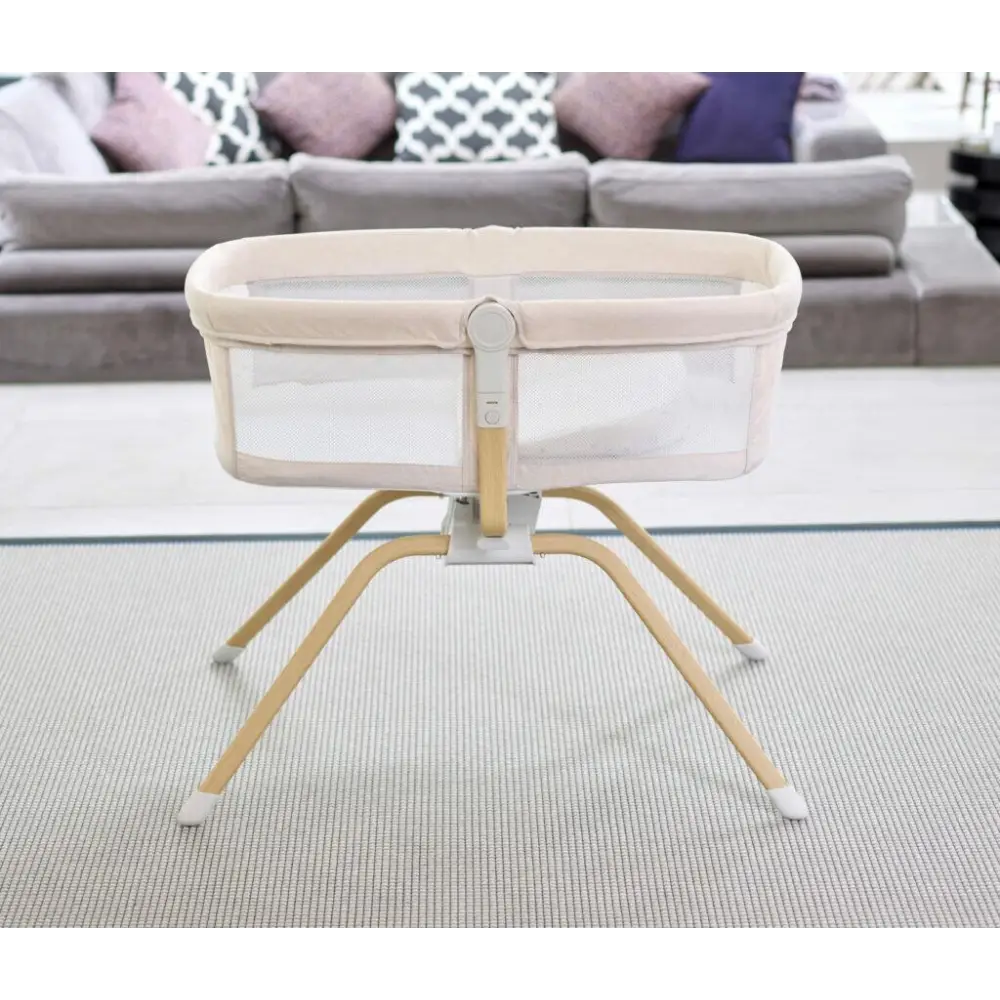 BabyMore Air Motion Gliding Crib - Cream Babymore