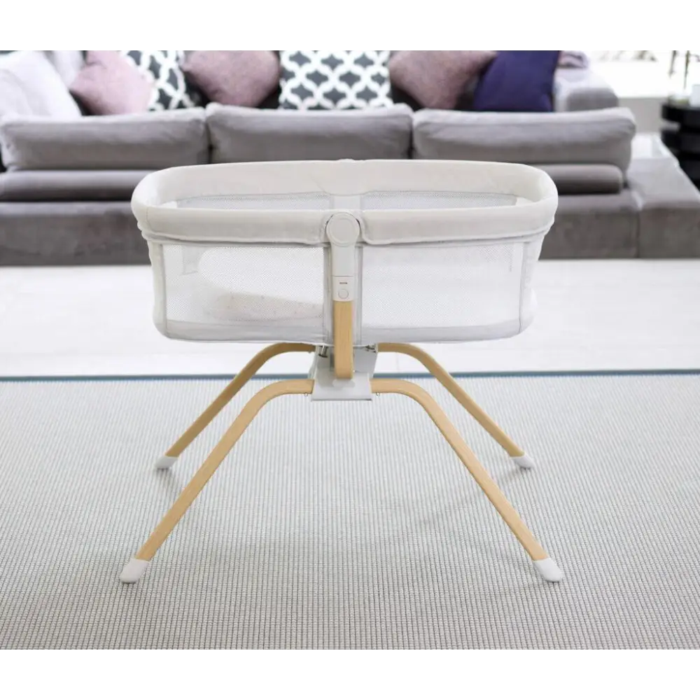 BabyMore Air Motion Gliding Crib - Light Grey Babymore