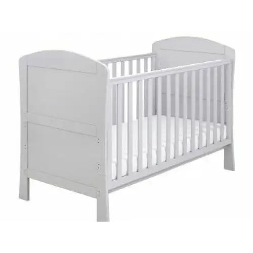 Babymore Aston Cot Bed In Grey - Drop Side Cot Bed Babymore