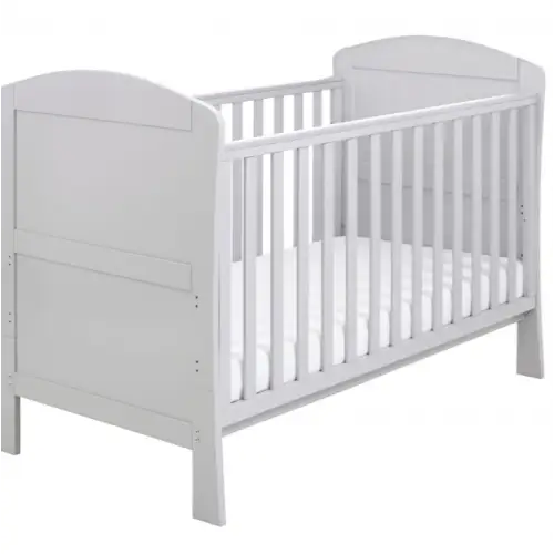 Babymore Aston Cot Bed In Grey - Drop Side Cot Bed Babymore