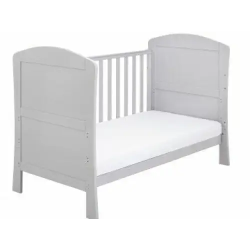 Babymore Aston Cot Bed In Grey - Drop Side Cot Bed Babymore