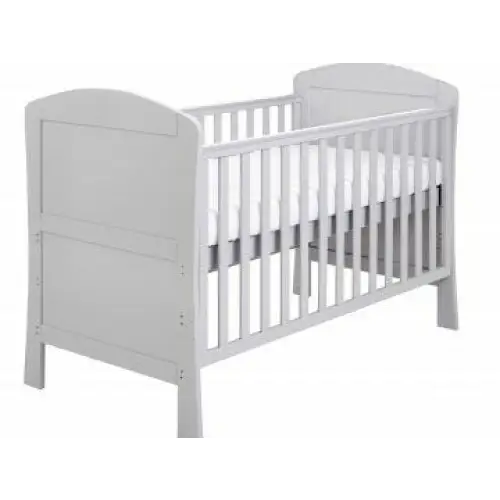 Babymore Aston Cot Bed In Grey - Drop Side Cot Bed Babymore