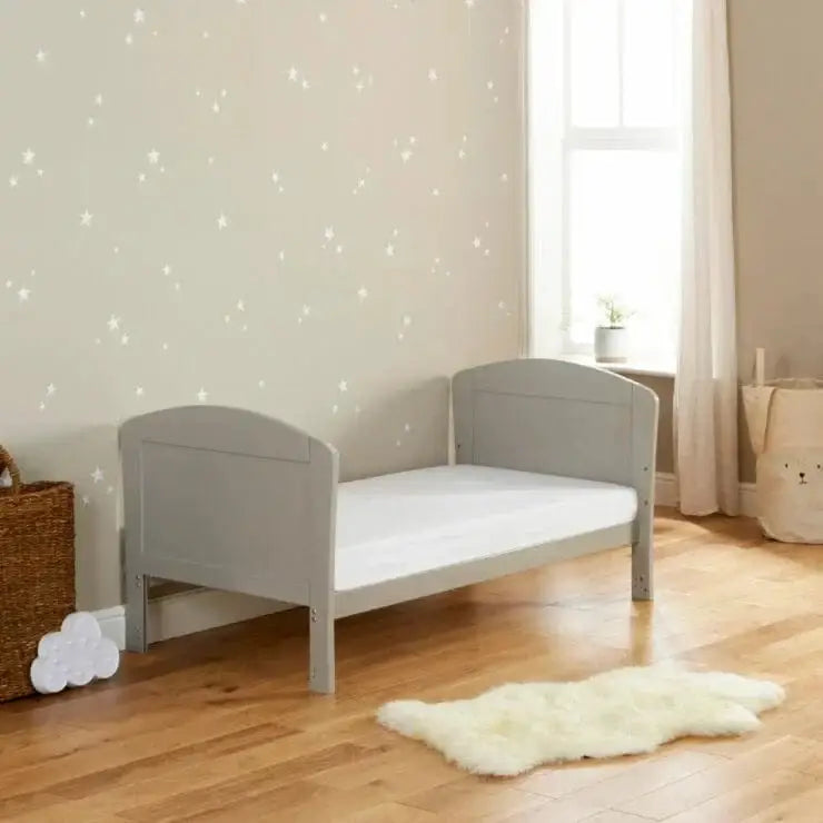 Babymore Aston Cot Bed In Grey - Drop Side Cot Bed Babymore