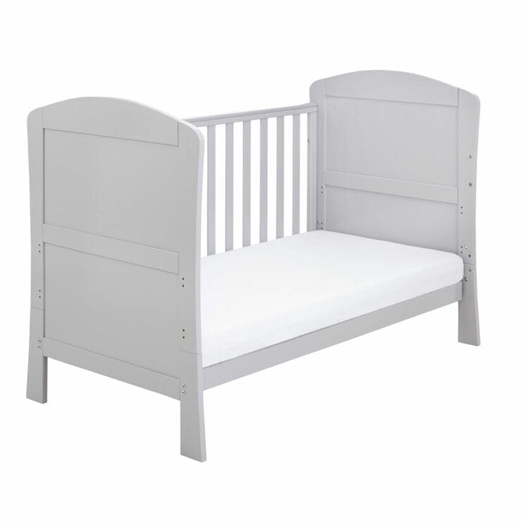 Babymore Aston Cot Bed In Grey - Drop Side Cot Bed Babymore