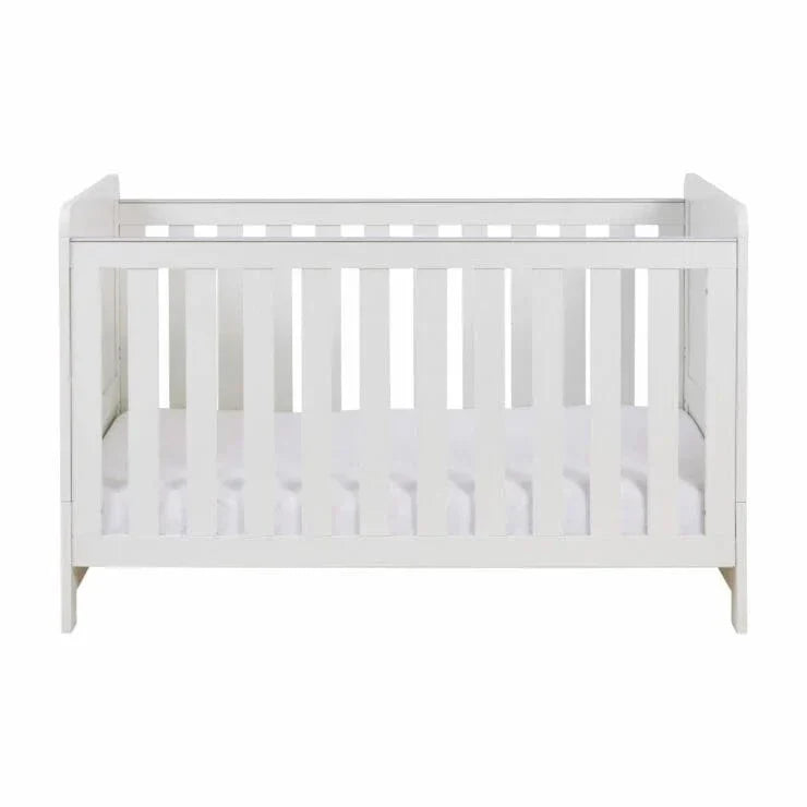Babymore Caro Cot Bed - White Wash Babymore