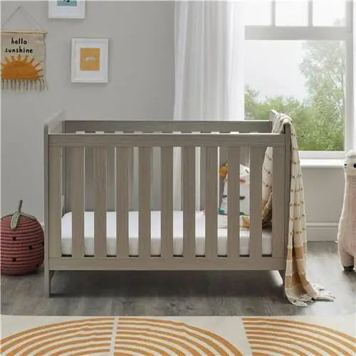 Babymore Caro Mini Cot Bed - Grey Wash Babymore