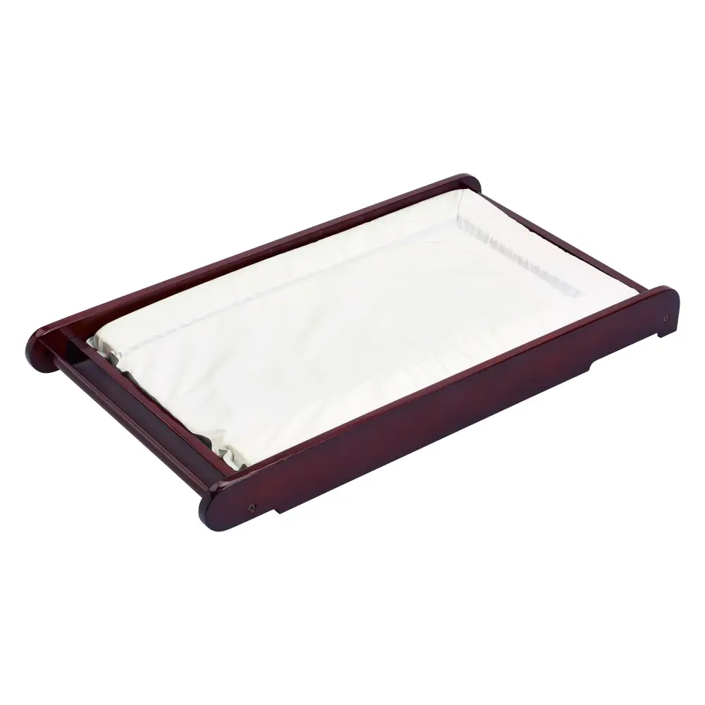 BabyMore Cot bed Top Changer with Towel Rail - Dark Wood Babymore