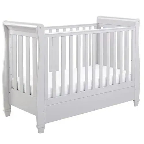Babymore Eva Sleigh Drop sided Cot Bed - Grey Babymore