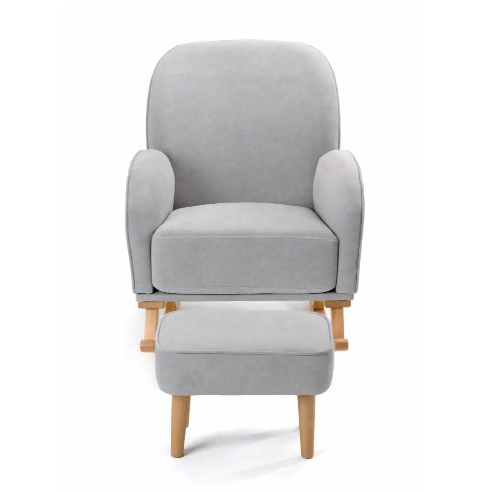 Babymore Freya Grey Nursery Chair & Stool Babymore
