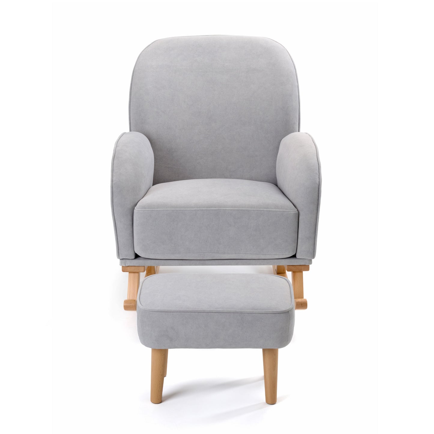 Babymore Freya Grey Nursery Chair & Stool Babymore