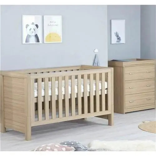 Babymore Luno 2 Piece Nursery Room Set - Oak Babymore