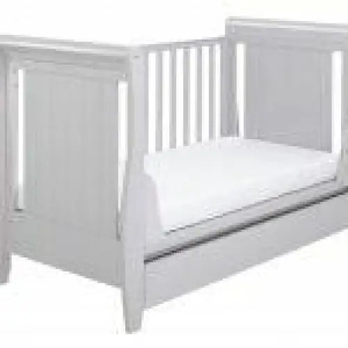 Babymore Stella Grey Cot Bed - Dropside Babymore