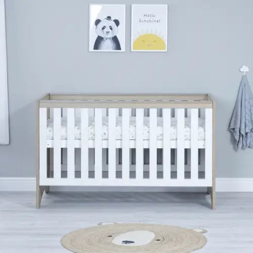 Babymore Veni White Oak Cot Bed Babymore