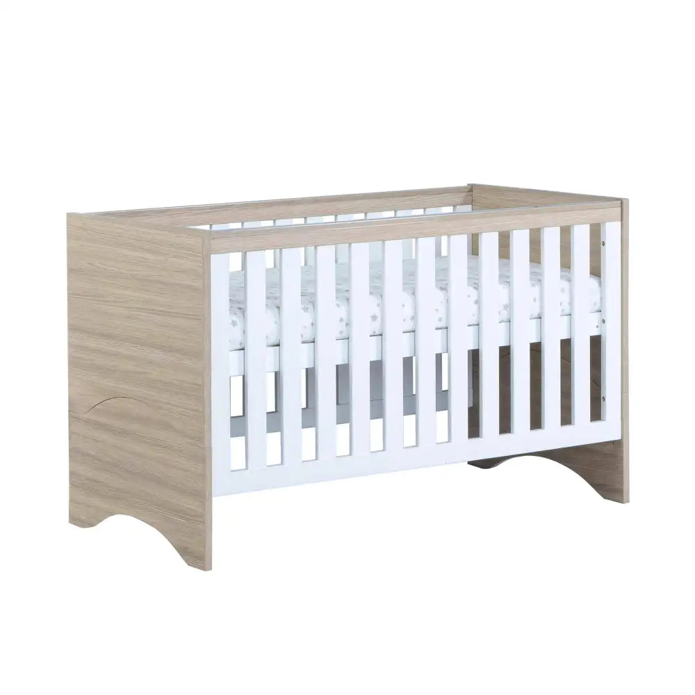 Babymore Veni White Oak Cot Bed Babymore