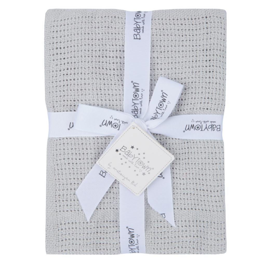 Babytown Grey Cellular Blanket 70x90cm General Baby Town