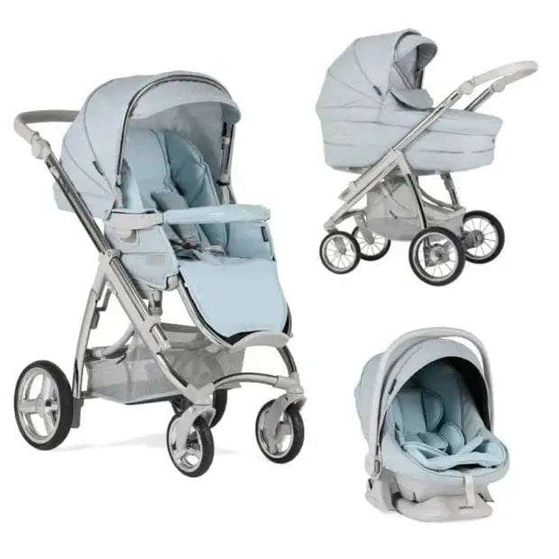 Bebecar Ip-Op Baby Blue 3 in 1 Travel System Bebecar