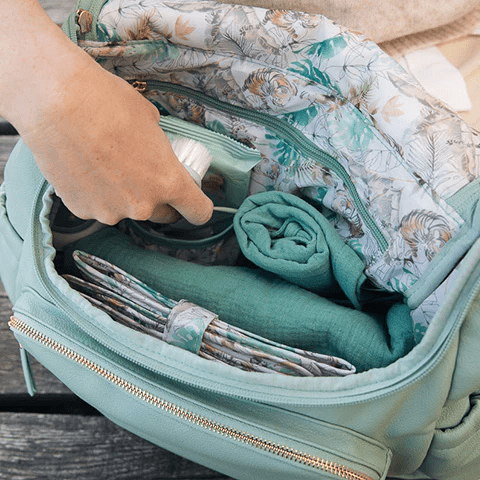 Bizzi Growin Vegan Leather Lilli Changing Bag - Mint Bizzi Growin
