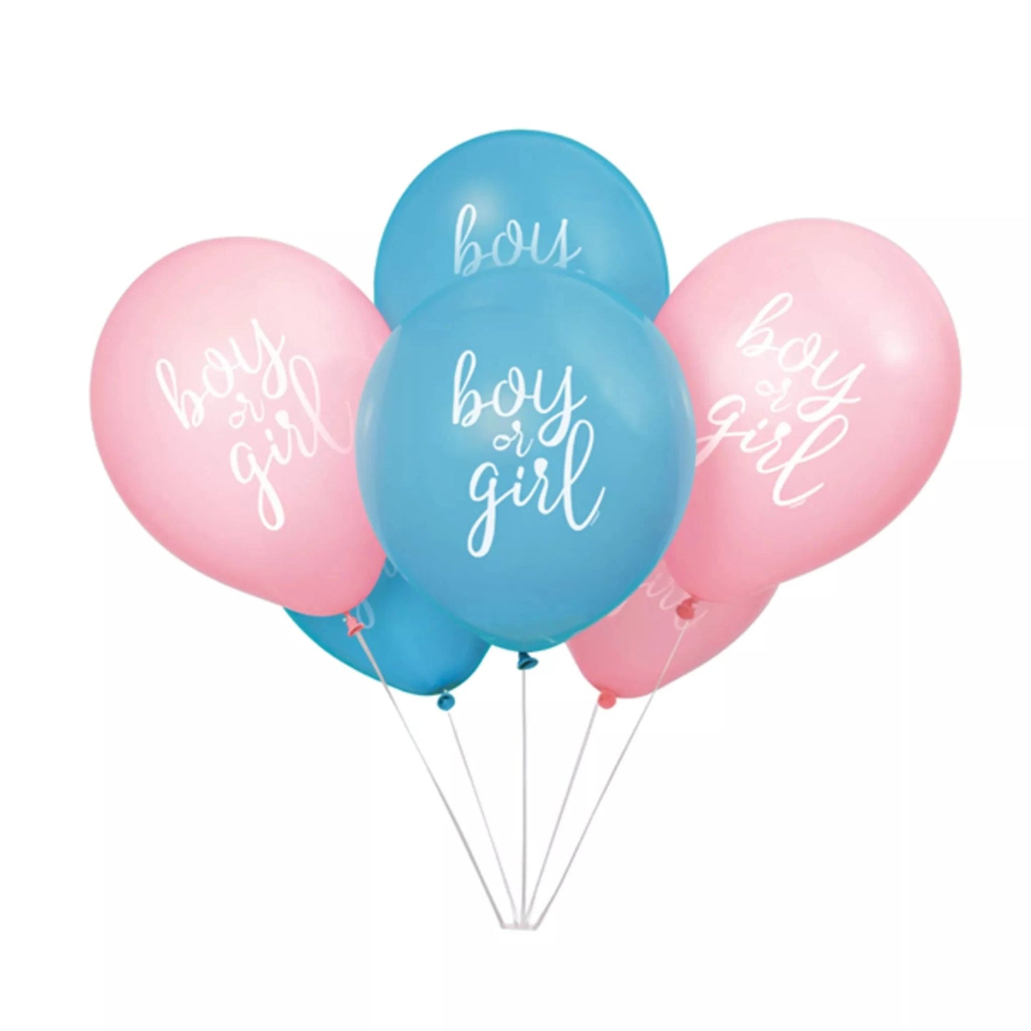 Boy or Girl Gender Reveal 12" Latex Balloons 8pk Not specified
