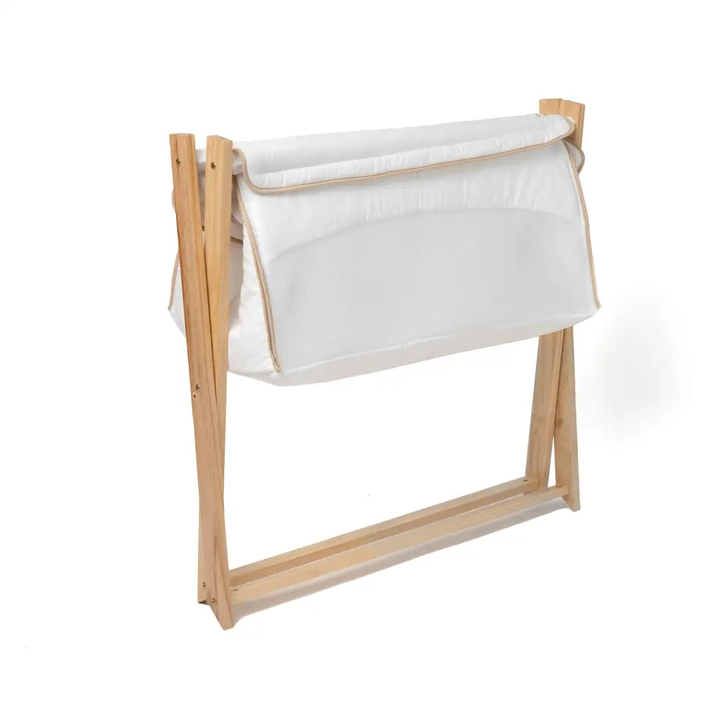 Clair De Lune Organic Folding Crib in White Clair De Lune