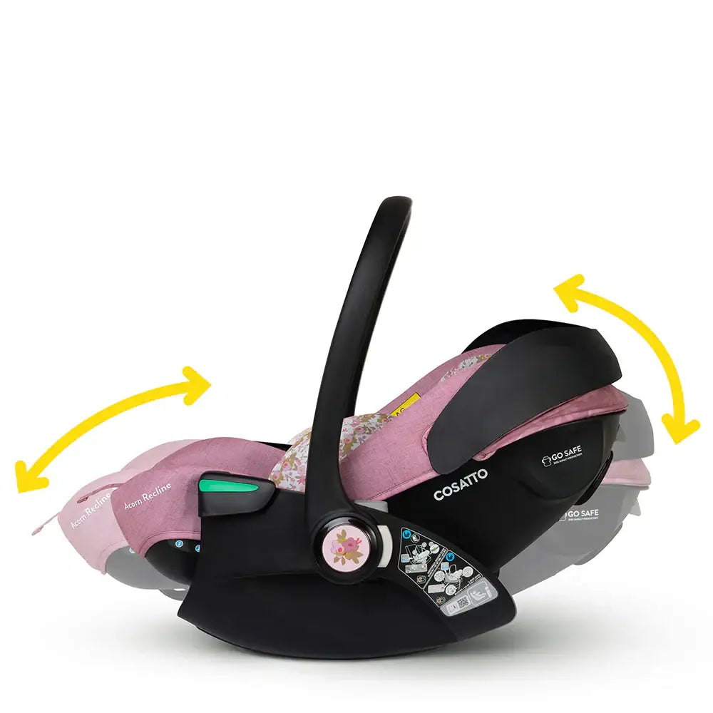 Cosatto Acorn Recline i-Size 0+ Car Seat – Camile | Reclining Infant Seat from Birth (40–87cm)