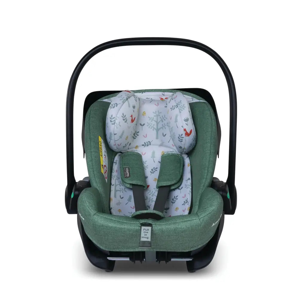 Cosatto Acorn Recline i-Size 0+ Car Seat – Meadow | Reclining Infant Seat from Birth (40–87cm)