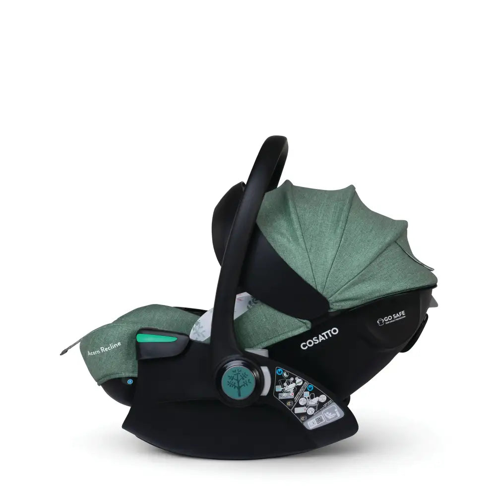 Cosatto Acorn Recline i-Size 0+ Car Seat – Meadow | Reclining Infant Seat from Birth (40–87cm)