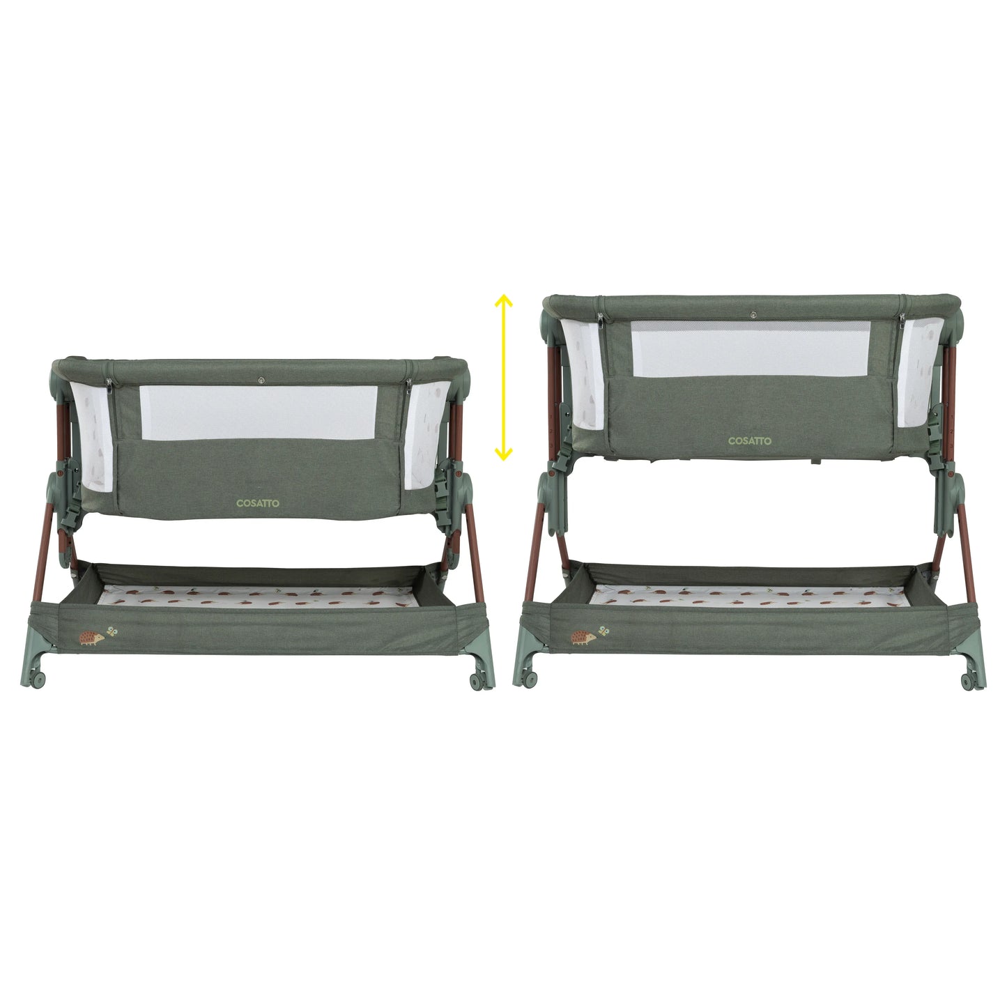Cosatto Close to Me Folding Bedside Crib - Hoglet Cosatto