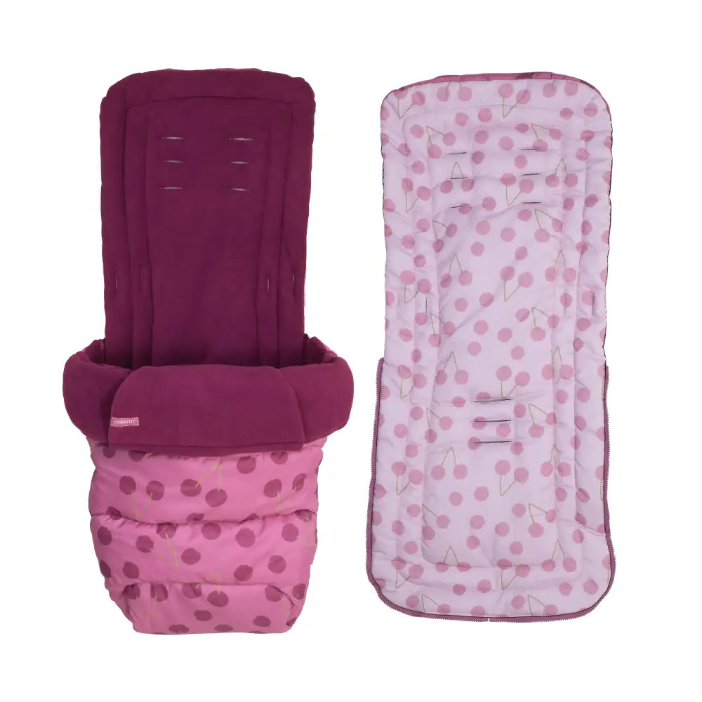 Cosatto Footmuff & Liner – Cherry Pie | Universal Pushchair Footmuff Cosatto