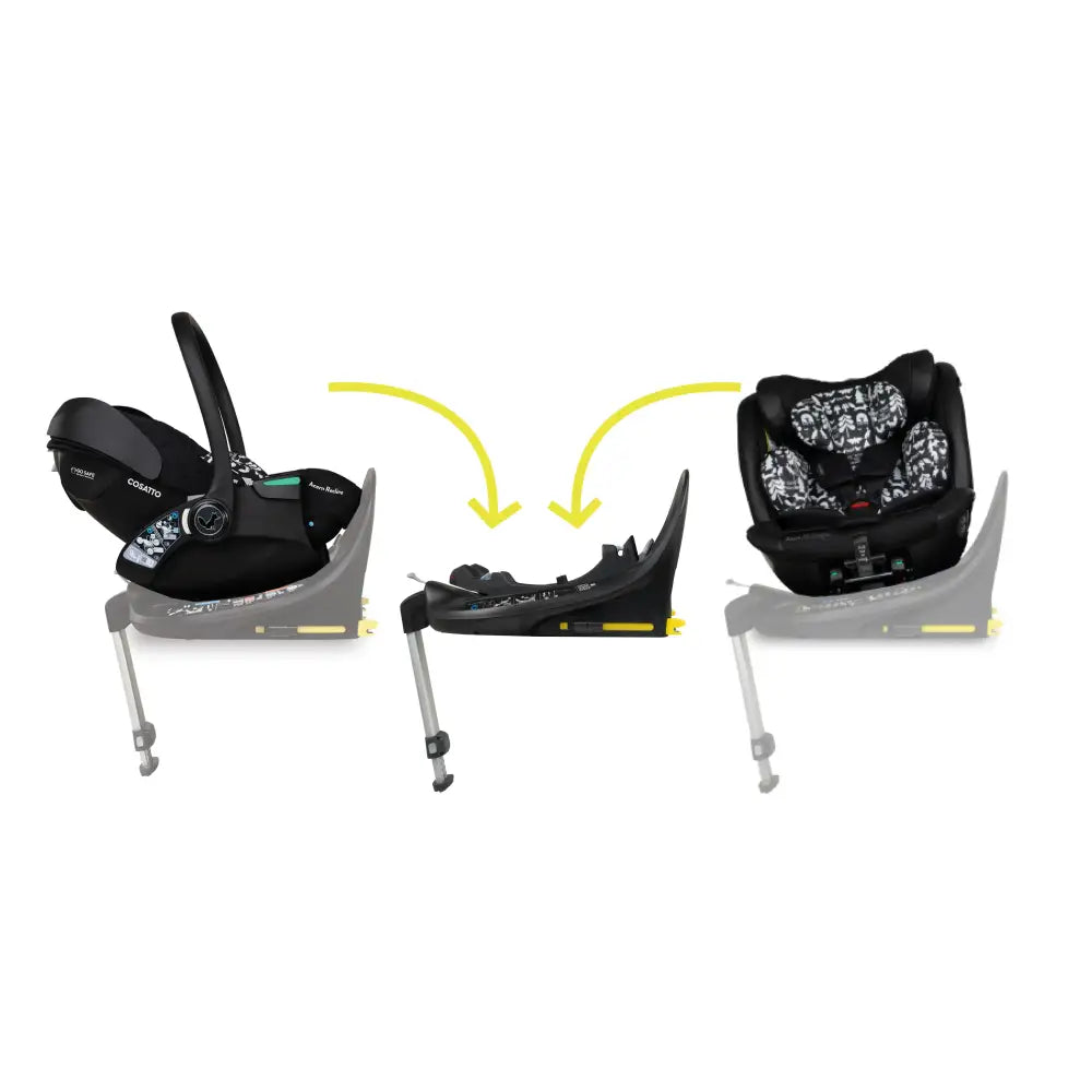 Cosatto Wow 3 All Stage Family Rotate & Recline 2 Base Travel System Bundle – Silhouette Cosatto