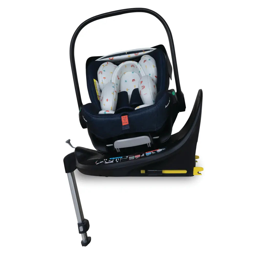 Cosatto Wow 3 Rotate & Recline Cozy Bundle Doodle Days – Travel System with Carrycot, Acorn Recline i-Size Car Seat & Rotating Base Cosatto