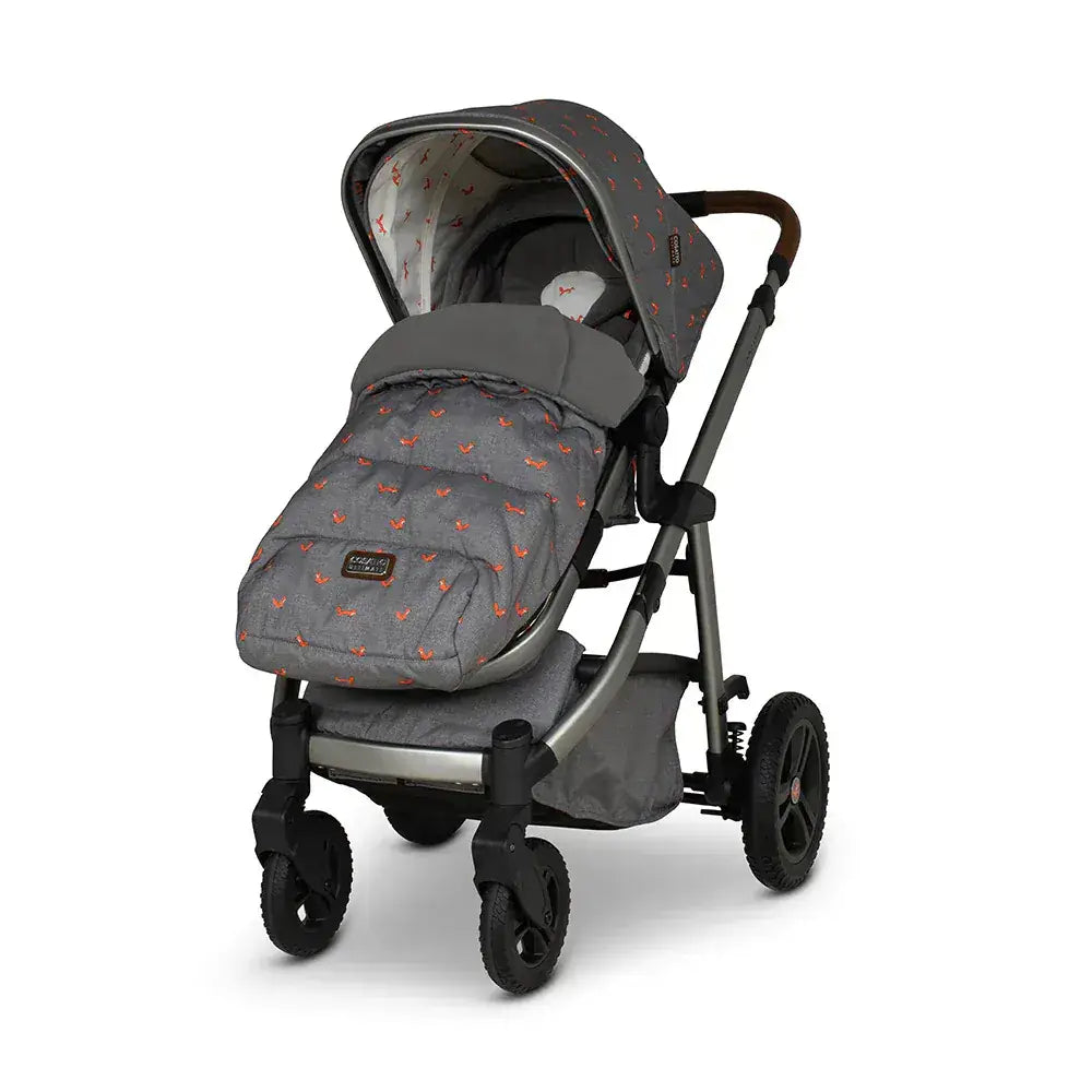 Cosatto Wow 3 Rotate & Recline Cozy Bundle Foxling – Travel System with Carrycot, Acorn Recline i-Size Car Seat & Rotating Base Cosatto