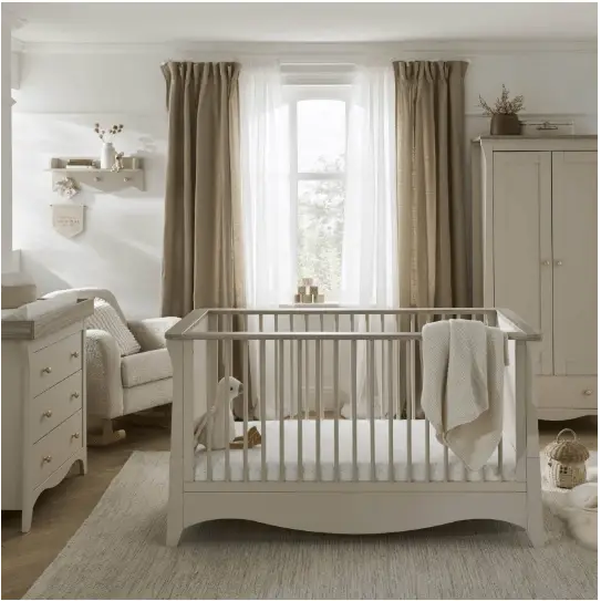 Cuddle Co Clara 3 Piece Nursery Furniture Set - Cashmere and Ash Cuddle Co