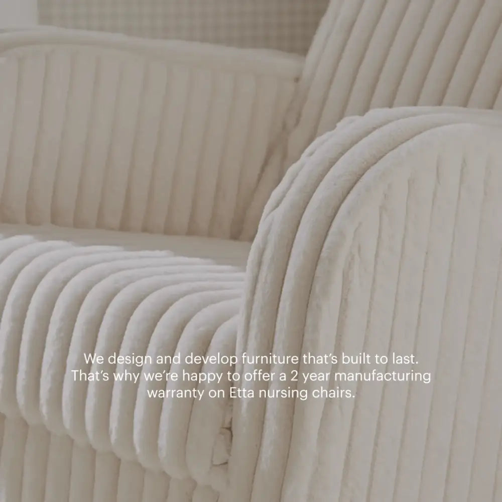 Cuddle Co Etta Faux Fur Nursing Chair - Cream Cuddle Co