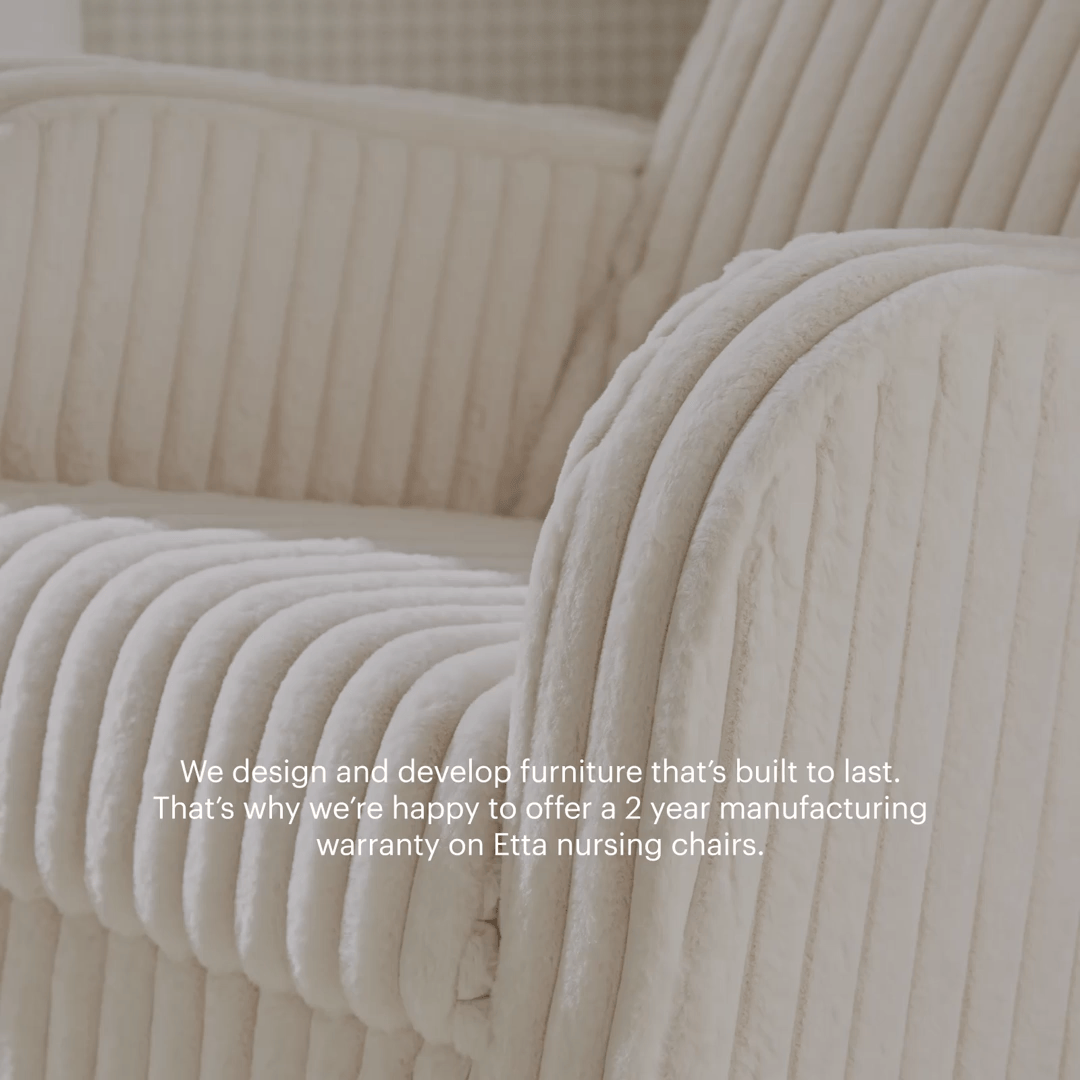 Cuddle Co Etta Faux Fur Nursing Chair - Cream Cuddle Co