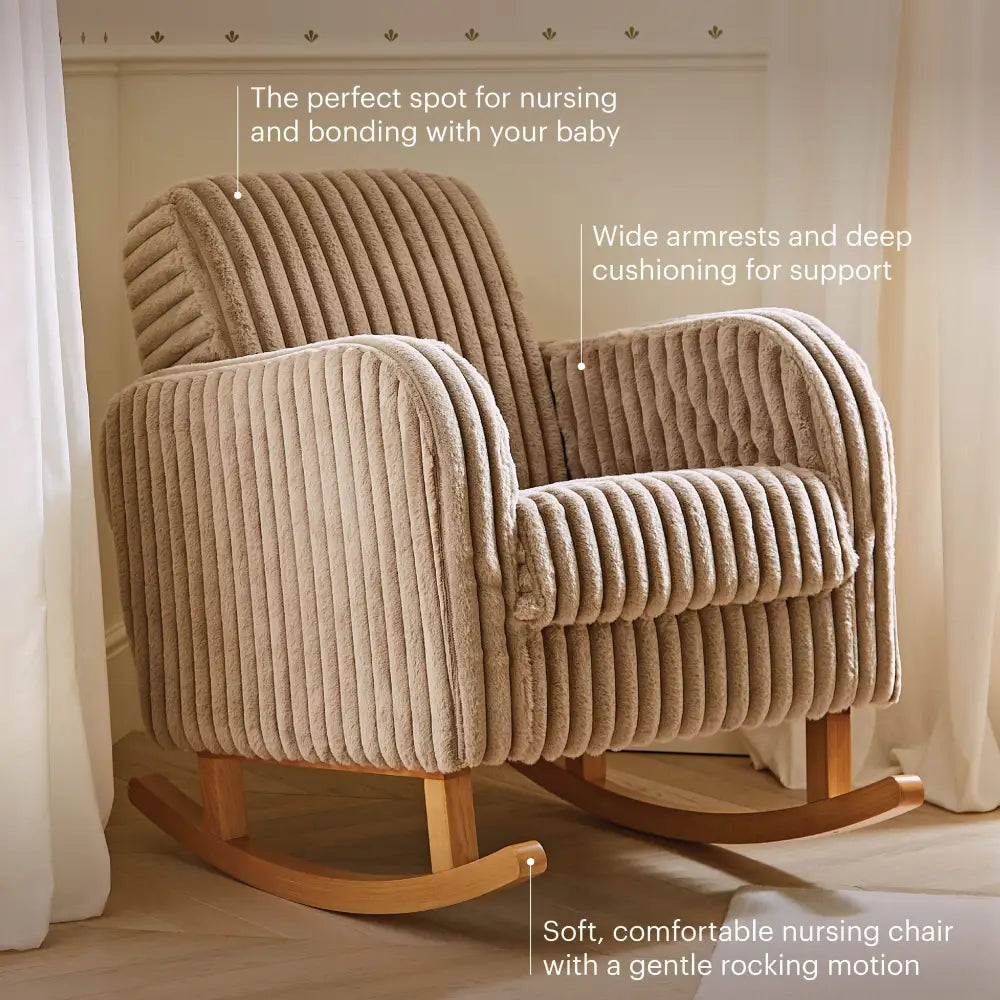 Cuddle Co Etta Faux Fur Nursing Chair - Mink Cuddle Co