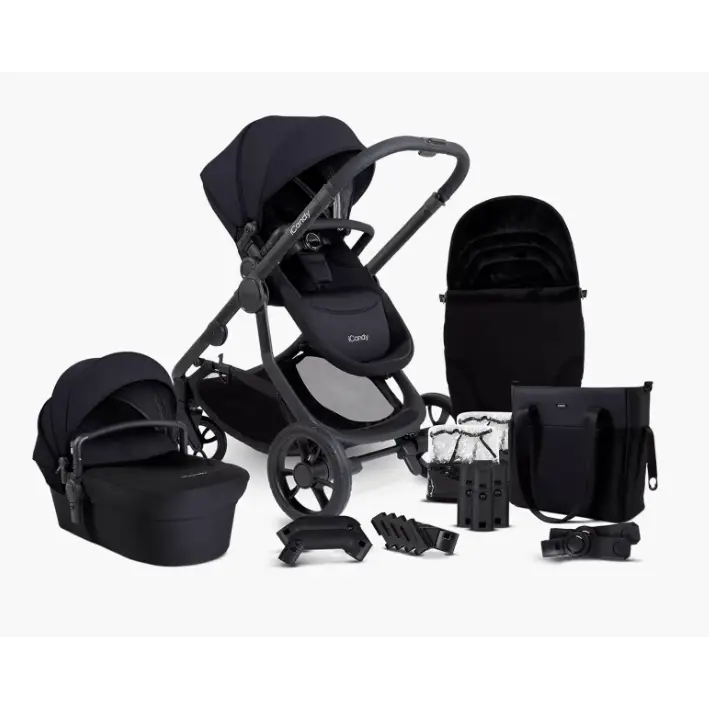 iCandy Orange 4 Single Pushchair Bundle - Jet Black iCandy