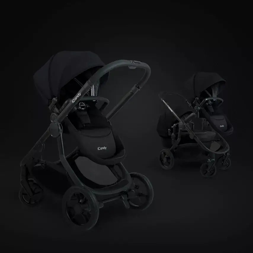 iCandy Orange 4 Single Pushchair Bundle - Jet Black iCandy