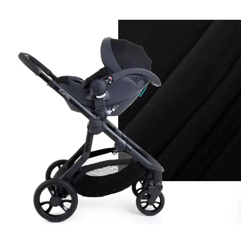 iCandy Orange 4 Single Pushchair Bundle - Jet Black iCandy
