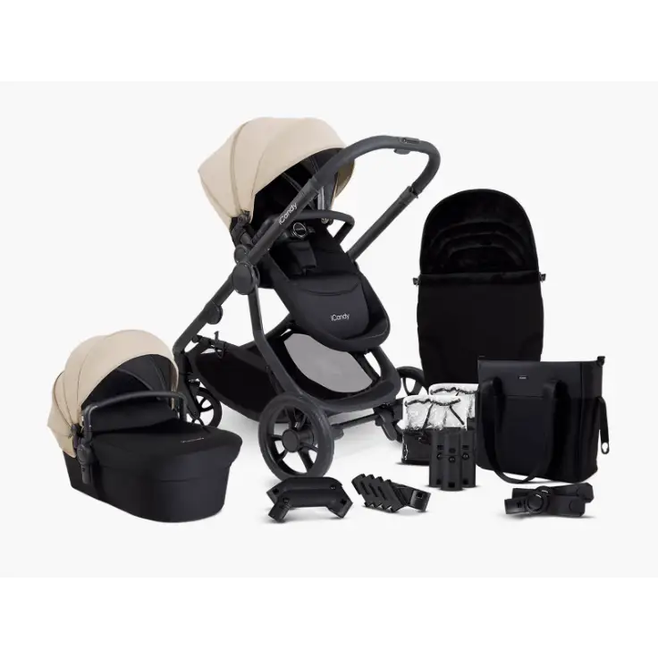 iCandy Orange 4 Single Pushchair Bundle - Latte iCandy