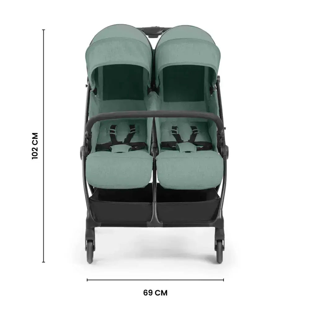 Ickle Bubba Aries Auto Fold Double Stroller – Sage Green