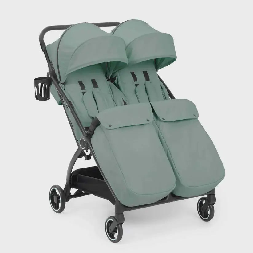 Ickle Bubba Aries Auto Fold Max Double Stroller –Sage Green