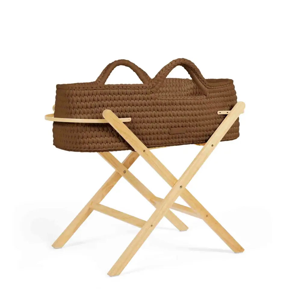 Ickle Bubba Nova Moses Basket & Stand - Mocha Brown