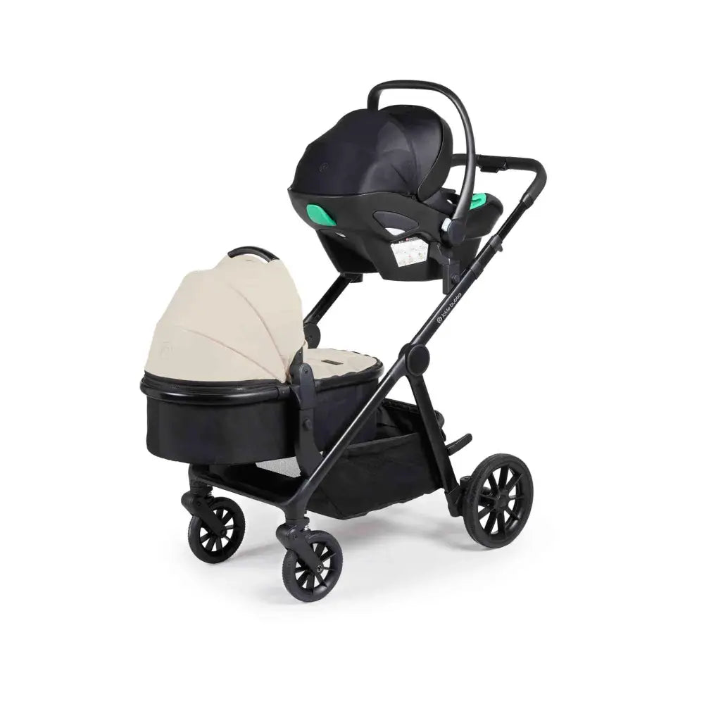 Ickle Bubba Virgo Growing Family 14 Piece Travel System with i-Size Nimbus Car Seat & Spin ISOFIX Base - Stone