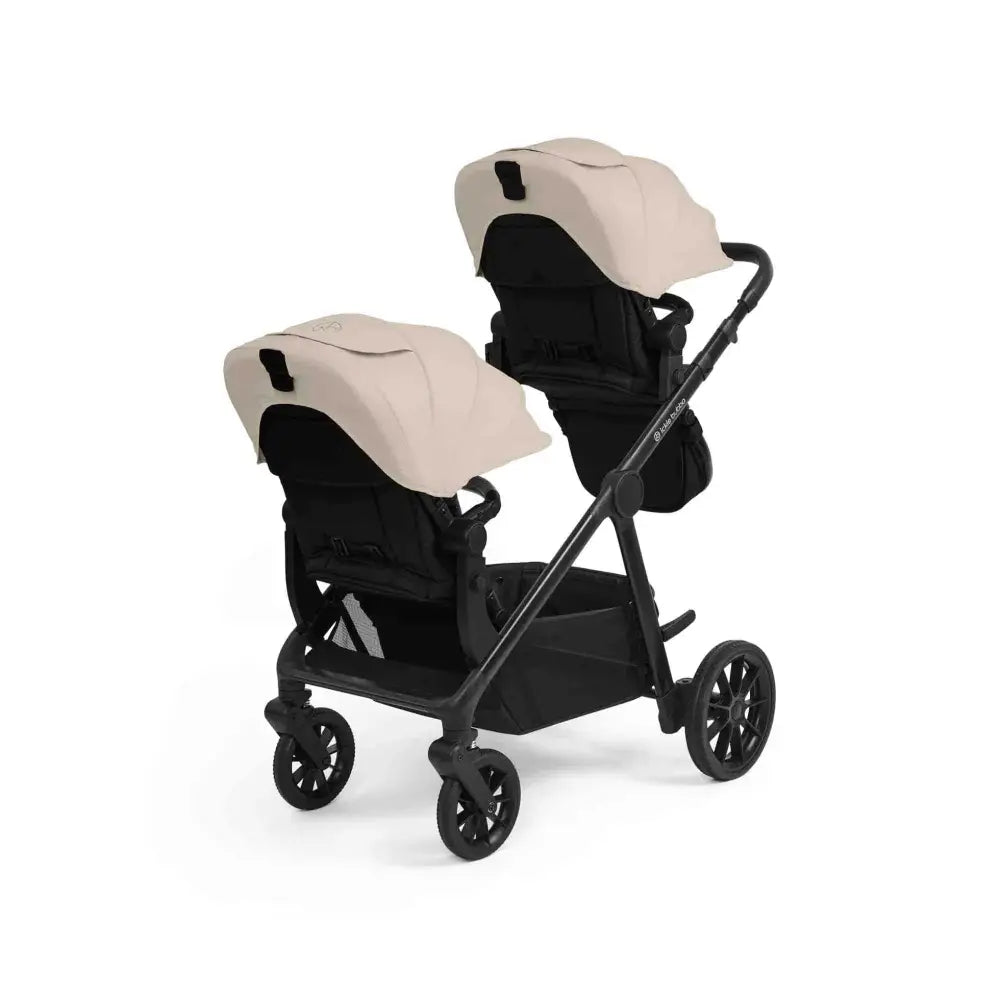 Ickle Bubba Virgo Twin 18 Piece Travel System with i-Size Nimbus Car Seats & Spin ISOFIX Bases - Stone